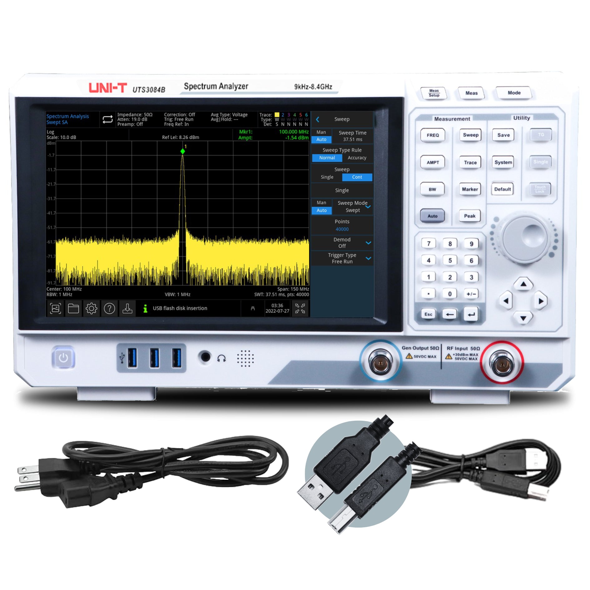 UTS3084B 8.4GHz Performance-Series Spectrum Analyzer