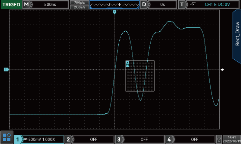 MSO2202 Oscilloscope Area trigger
