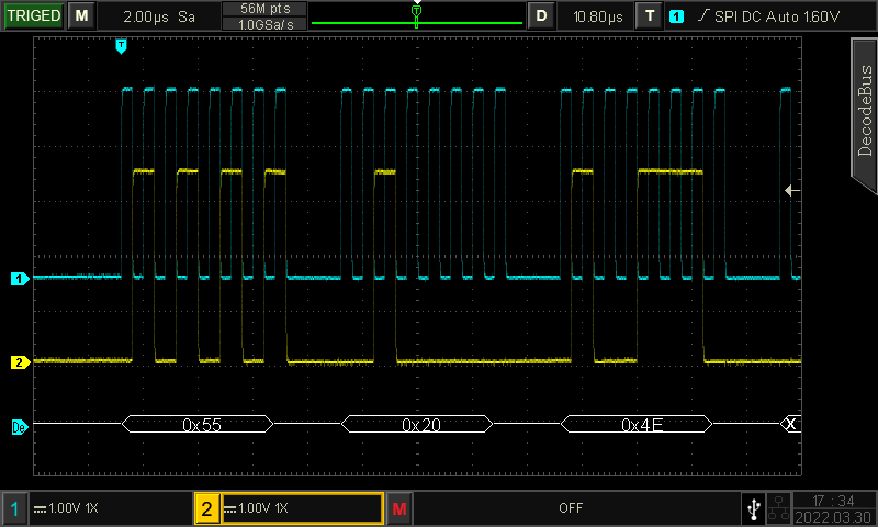 UNI-T UPO1202CS Oscilloscope Bus Decoding feature