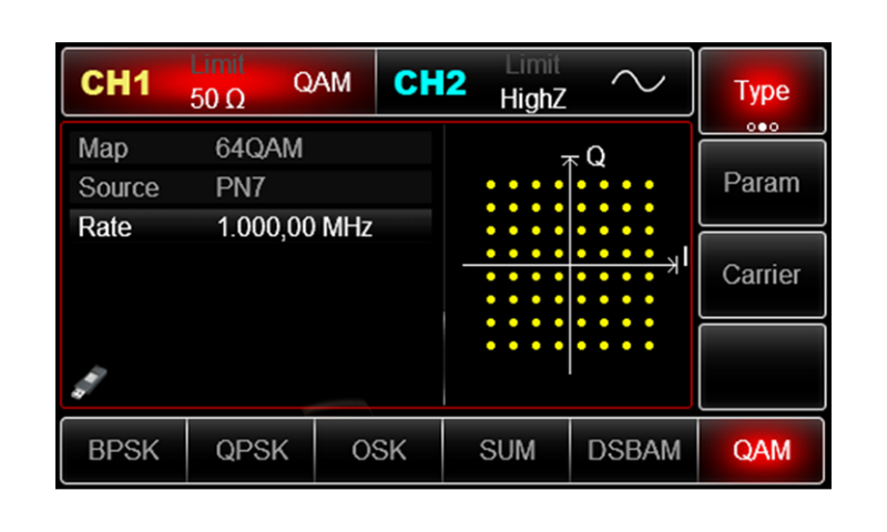 UNI-T UTG2000B Modulation Functions