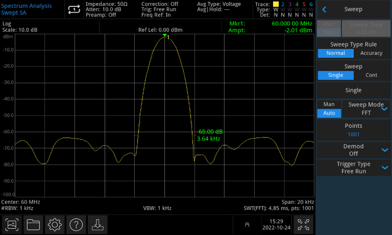 UNI-T UTS3021B Selectivity