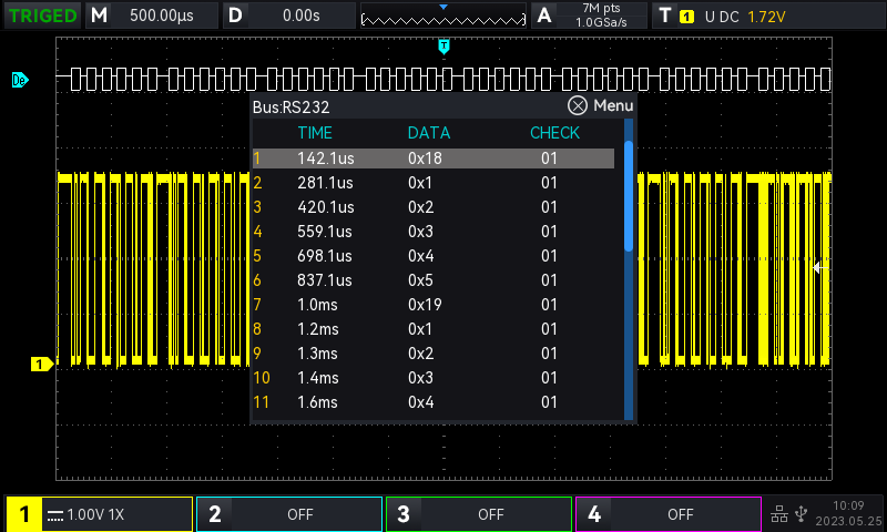 UNI-T UPO1000 Series Oscilloscope Innovative Hardware Decoding