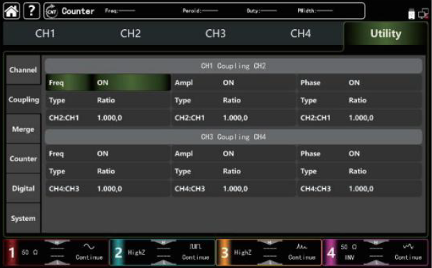 UTG9000T Channel Coupling