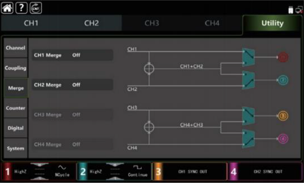 UTG9000T Channel Merging