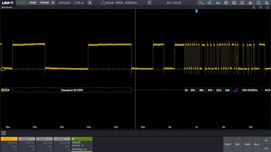 MSO7000X Protocol feature screen shot